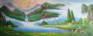 Paisajes de montañas chinas de China Pinturas al óleo